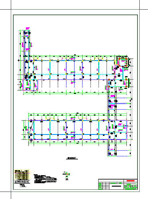 四层框架结构小学教学楼结构设计施工图（坡屋面）-图一