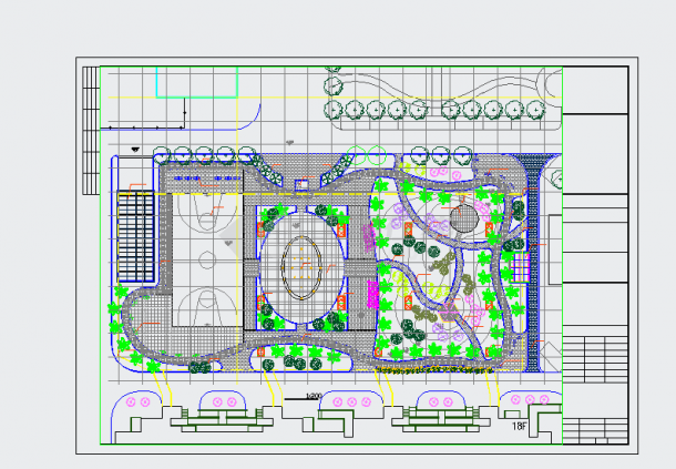 某城市新型生态广场景观设计施工图-图二