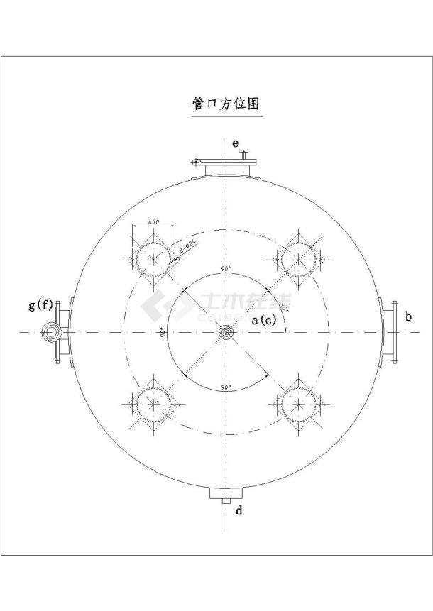 30方立式储气罐PN1.2DN3400图纸-图一