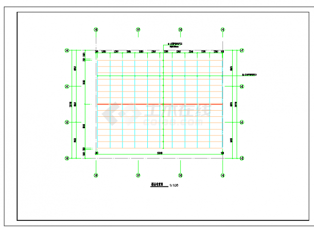 正放四角锥焊接球节点网架施工图-图二