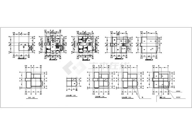 某C1型别墅建筑结构图，共15个节点-图二