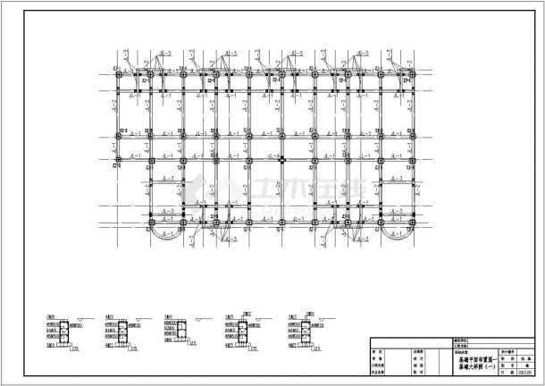 六层（局部七层）框架结构中心小学宿舍楼结构设计施工图-图一