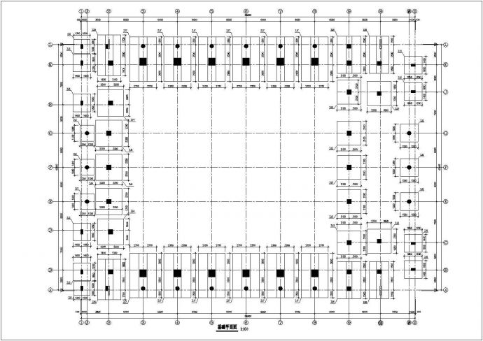 某框架结构风雨操场结构设计图（独立基础）_图1