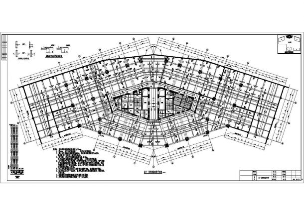 [山东]超高层综合办公楼结构设计施工图(150米)-图一