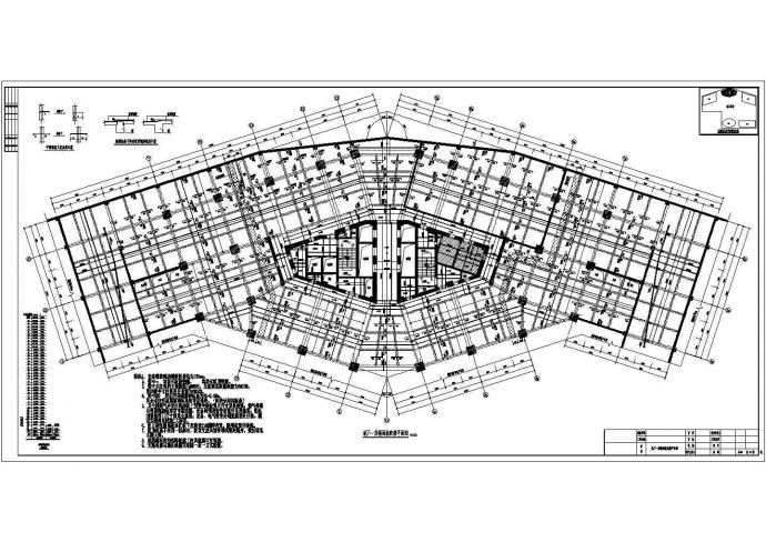 [山东]超高层综合办公楼结构设计施工图(150米)_图1