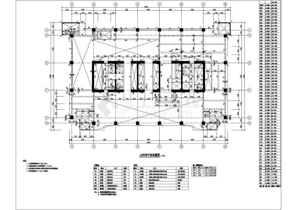 某五十三层钢骨混凝土框筒结构超高层豪华大酒店结构施工图（高242米）-图一