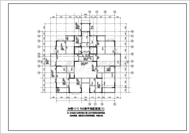 [贵州]二十二层高层框支剪力墙住宅结构施工图（69张地下4层）-图一
