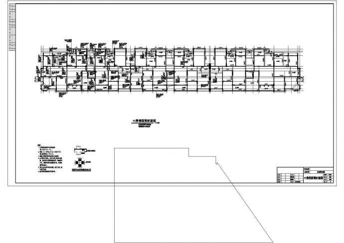 某地上十一层框架剪力墙中海某小高层结构图（含车库）_图1