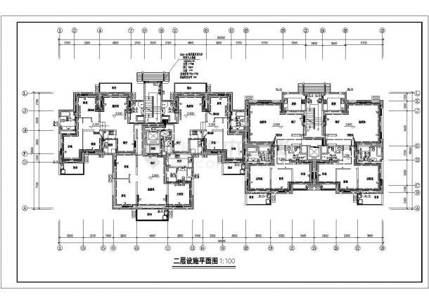 某地上十一层住宅水暖全套图（共21张图纸）-图二