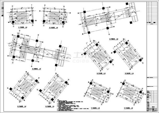 三层框架结构体育场结构设计施工图（省运会主体会场）-图二