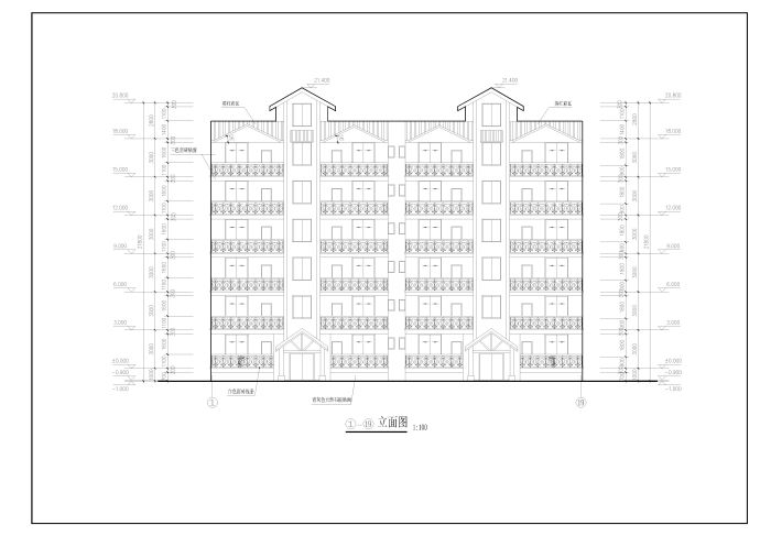 某6层住宅楼建筑施工图CAD_图1