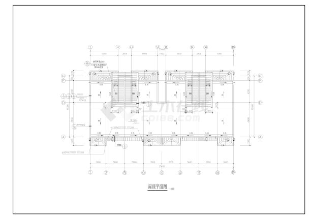 某6层住宅楼建筑施工图CAD-图二