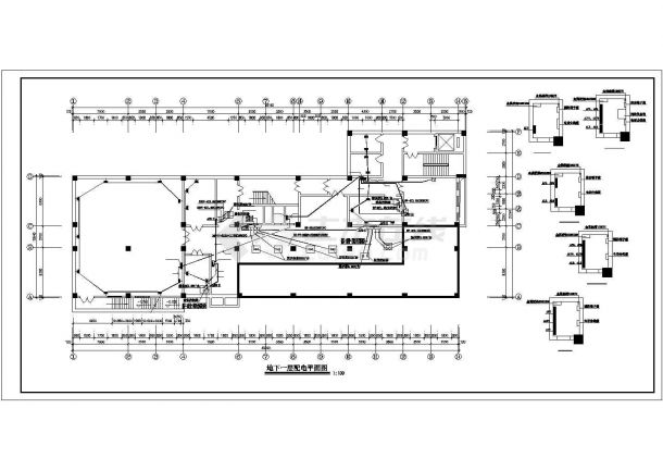 八层医院电气配电系统CAD示意图-图二