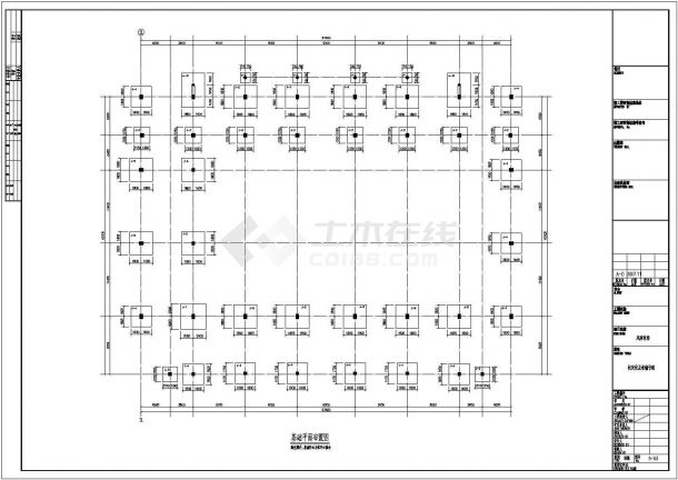 【江西】三层框架结构教学楼结构设计施工图（独立基础）-图一