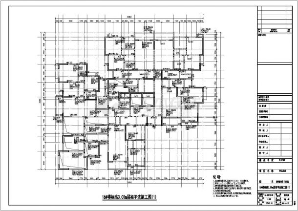 三十层剪力墙住宅结构设计施工图（旋挖灌注桩）-图一
