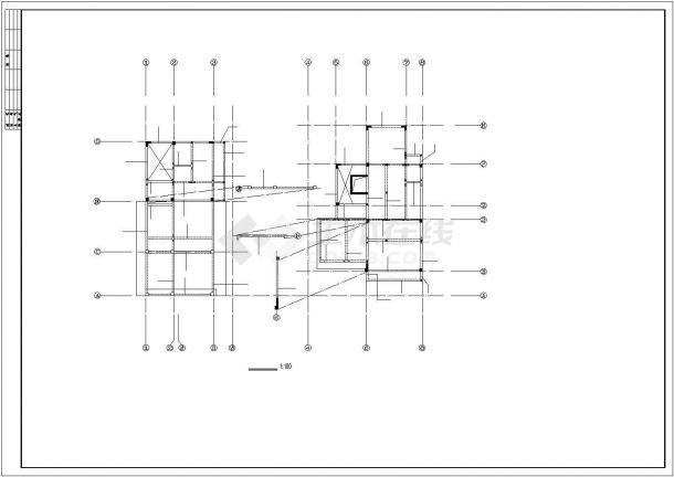 [广东]三层框架结构会所结构施工图（带泳池）-图二