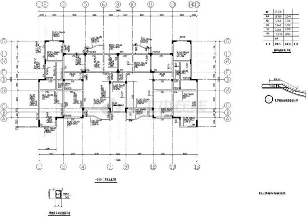 某异型柱小区五层住宅楼结构图纸，共15张-图二