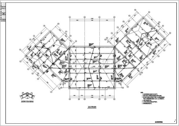 三层框架结构京都饭店结构设计施工图（独立基础）-图一