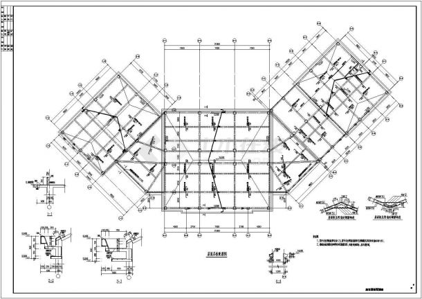 三层框架结构京都饭店结构设计施工图（独立基础）-图二