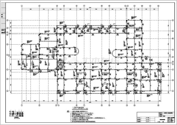 三层框架结构幼儿园结构设计施工图（独立基础）-图二