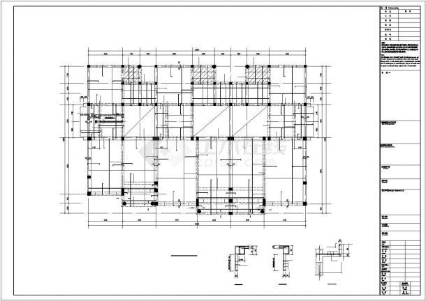 某地上三层地下一层砖混别墅结构设计图-图二