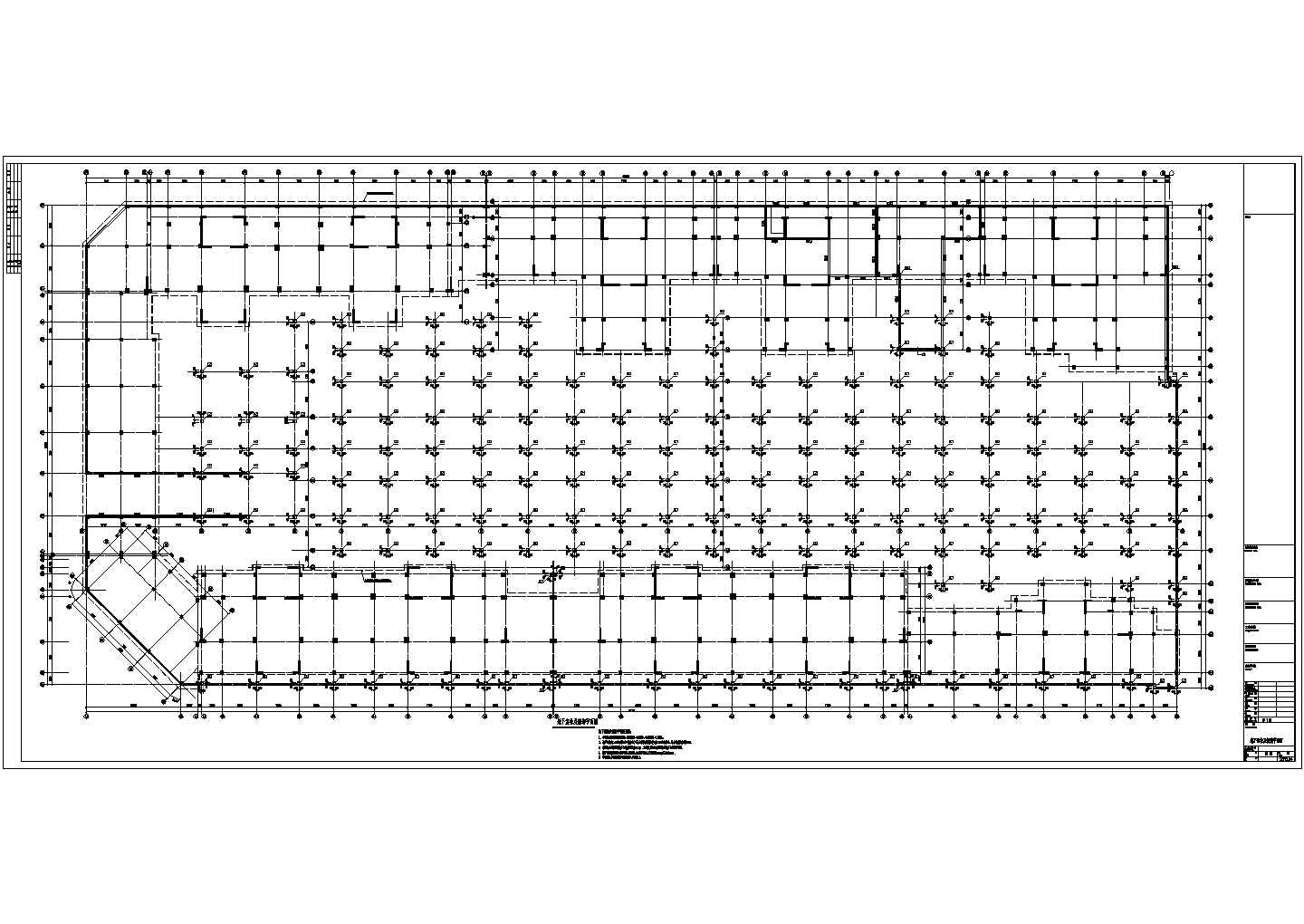 [安徽]地下一层框架结构地下车库结构施工图（1379根PHC管桩）
