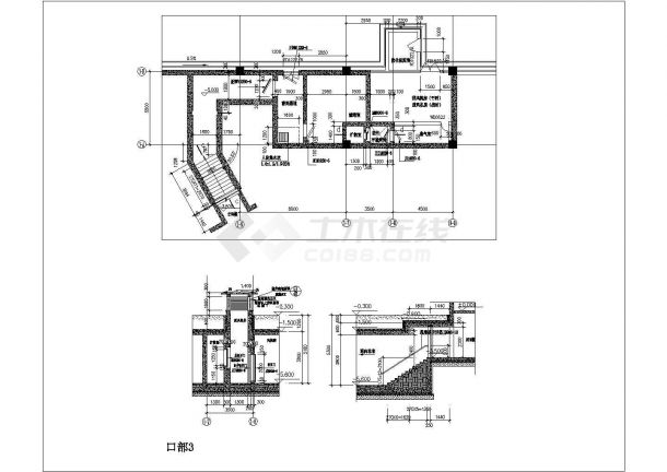 苏州某地下一层框架结构园区四区车库建筑结构图纸-图一