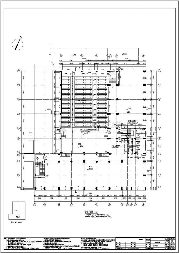 七层框架结构商务职业学校实训教学楼结构施工图（含建筑图）-图二