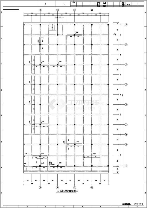 商场改造汽车城加固结构施工图，含设计说明-图二