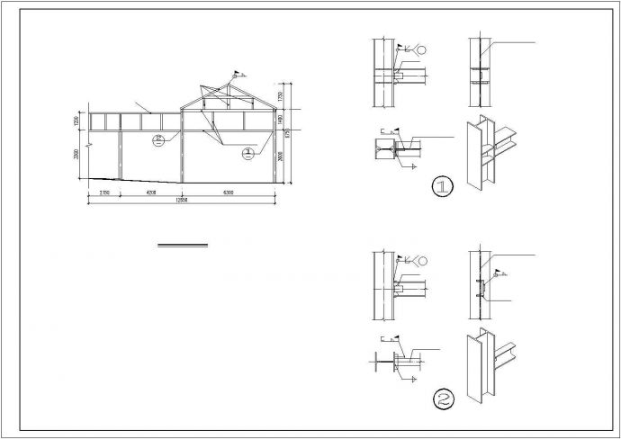 医院钢构连廊结构施工图（独立基础，共4张）_图1