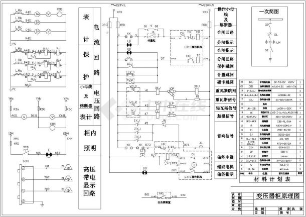 某1000KVA箱式变电站电气设计图-图一