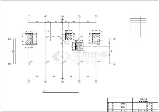 某厂房结构加固施工图（外包混凝土、高强钢绞线）-图二