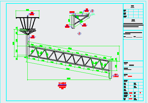 公园六角伞膜结构施工图（16张）-图一