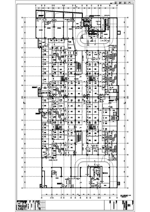 东北某十八层综合大厦(带换热站)-住宅楼梯放大图-图二