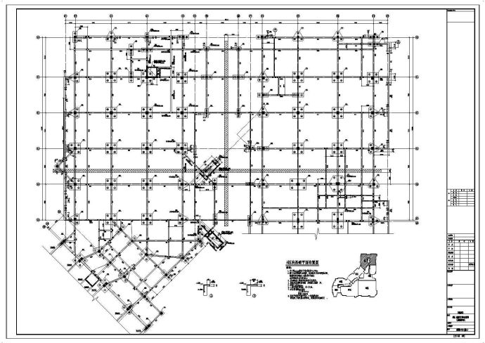 【河南】地上四层框架结构A区商业区结构设计施工图_图1