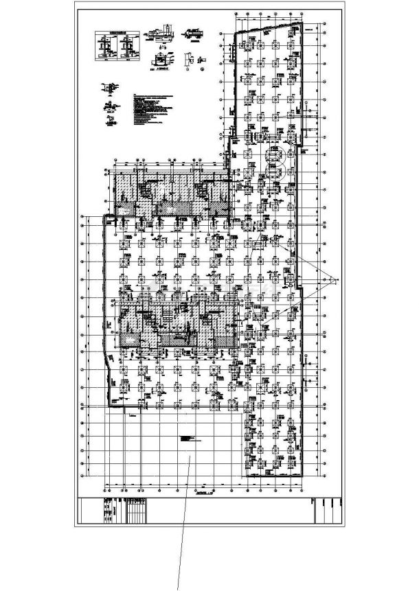 【广东】地上三层框架结构商业裙房结构设计施工图-图二