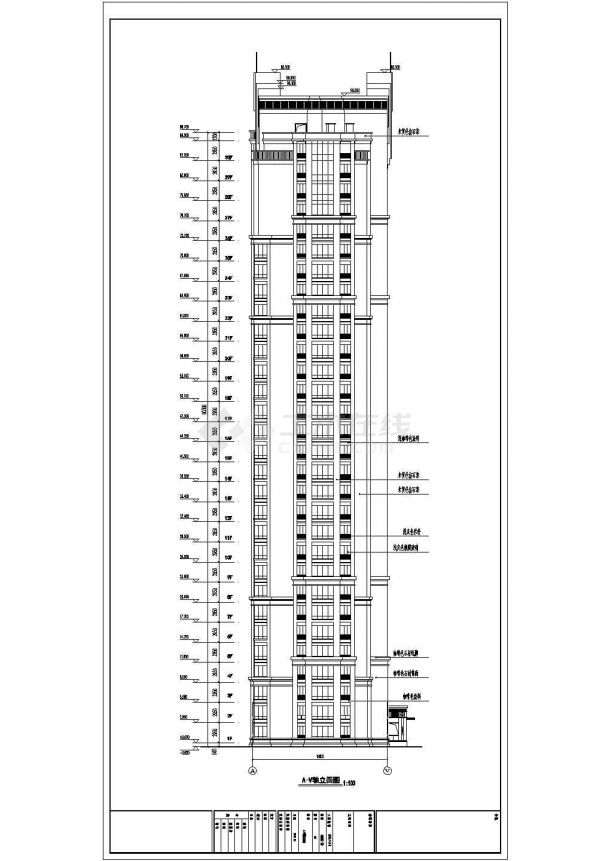 三十三层人防剪力墙住宅结构设计施工图（含建筑图）-图一