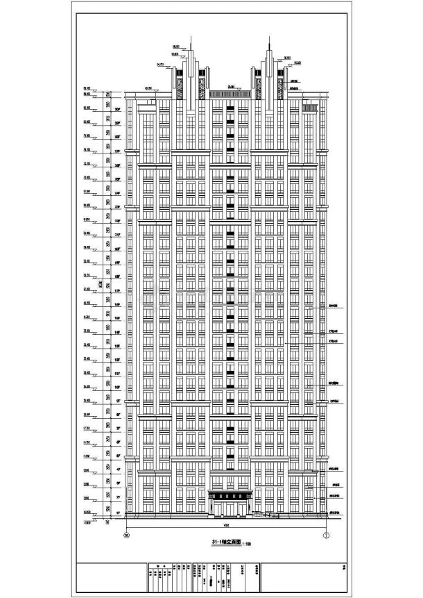 三十三层人防剪力墙住宅结构设计施工图（含建筑图）-图二