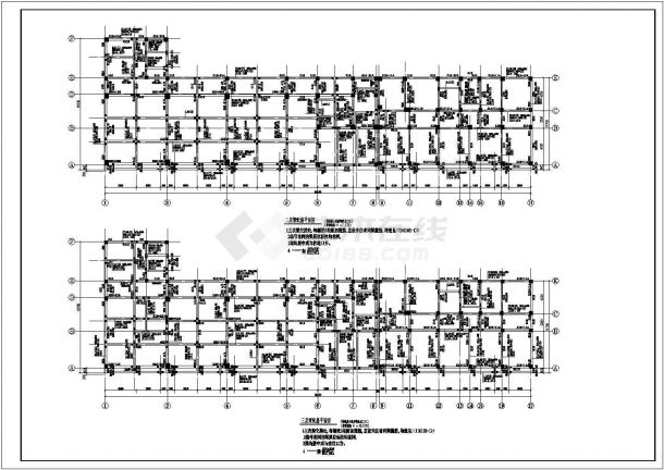 【安徽】五层框架结构综合楼结构设计施工图-图二