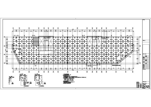 【浙江】地上三层框架结构商业楼地上部分结构设计施工图-图二