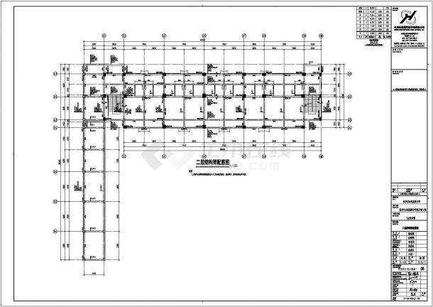 [浙江]五栋地上六层框架结构宿舍楼结构施工图-图一