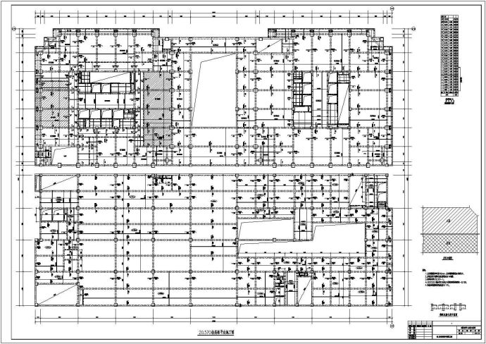 河南二十四层框架核心筒结构综合楼结构施工图_图1