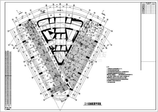 [辽宁]四十六层框架核心筒结构五星级酒店结构施工图（高189米）-图二