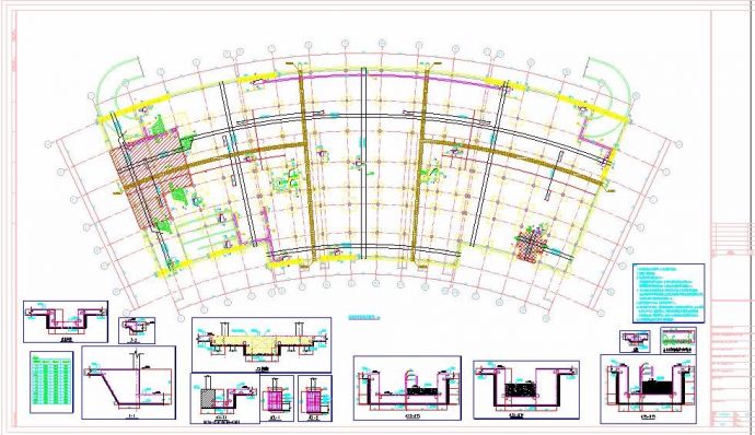 江苏某地上六层框架结构花园酒店结构图（高29米）_图1