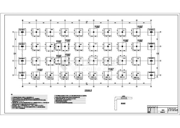 [河南]地上三层框架结构商场结构施工图-图一