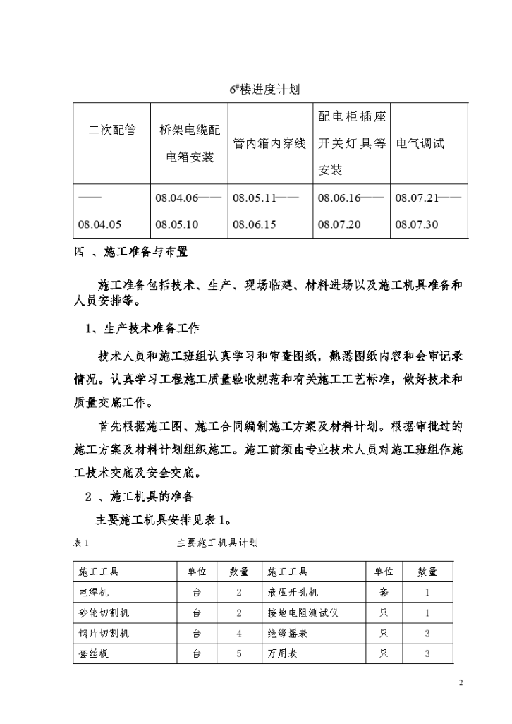 某住宅楼电气工程施工组织设计-图二