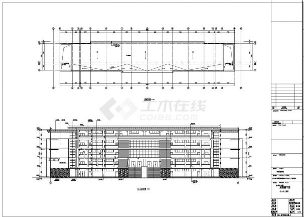 [四川]五层框架结构寄宿制学校教学楼结构施工图（含详细建筑图）-图二