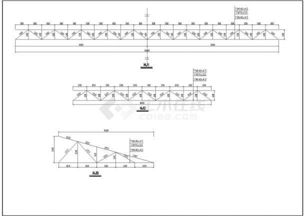 膜结构加油站结构施工图（原创）-图二