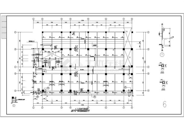某地上六层框架教学楼结构施工图（含设计说明）-图二