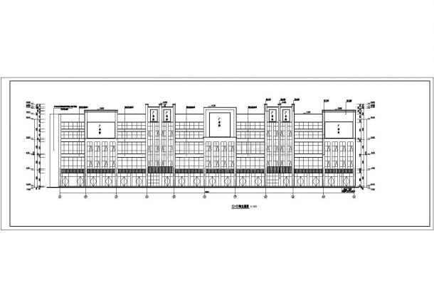 [陕西]6647.28平方米四层框架结构居民区商业楼结构施工图（含建筑图）-图二